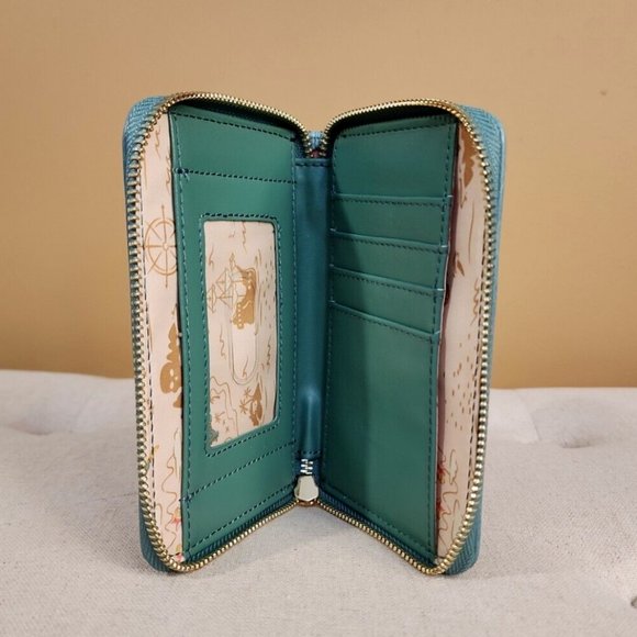 Loungefly Disney Peter Pan Classic Story Book Series Zip around Wallet NEW - Picture 11 of 13